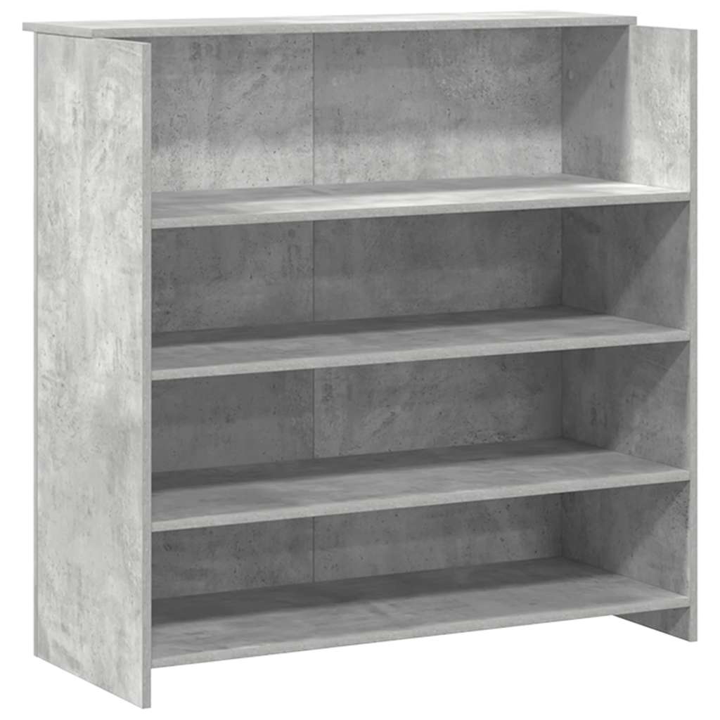 Banco Reception Grigio Cemento 200x50x103,5cm Legno Multistrato - homemem39