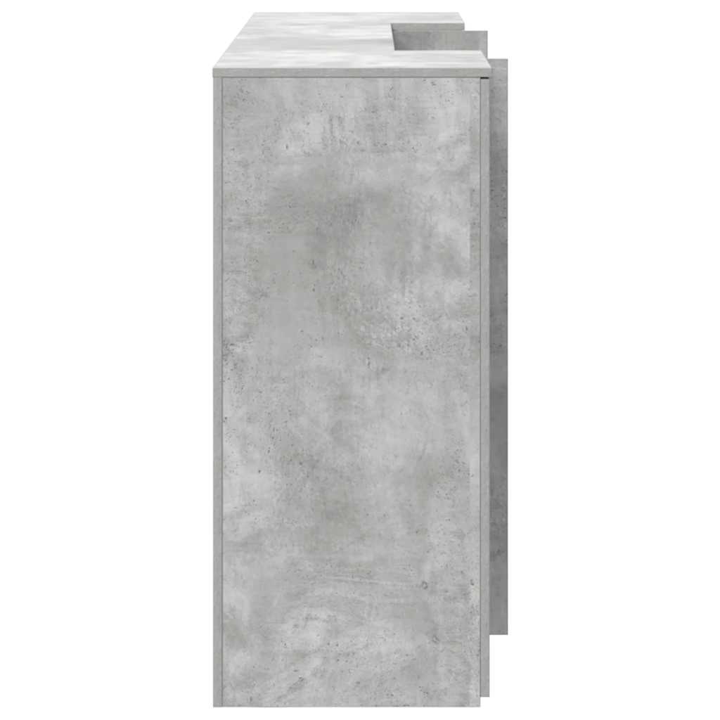 Banco Reception Grigio Cemento 200x50x103,5cm Legno Multistrato - homemem39