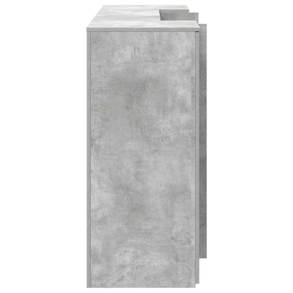 Banco Reception Grigio Cemento 200x50x103,5cm Legno Multistrato - homemem39