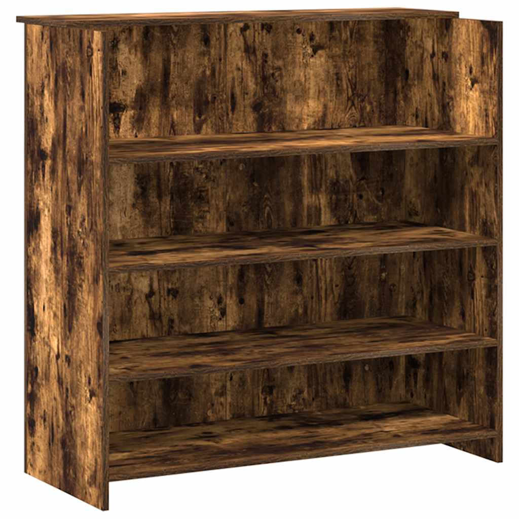 Banco Reception Rovere Fumo 200x50x103,5cm in Legno Multistrato | homemem39