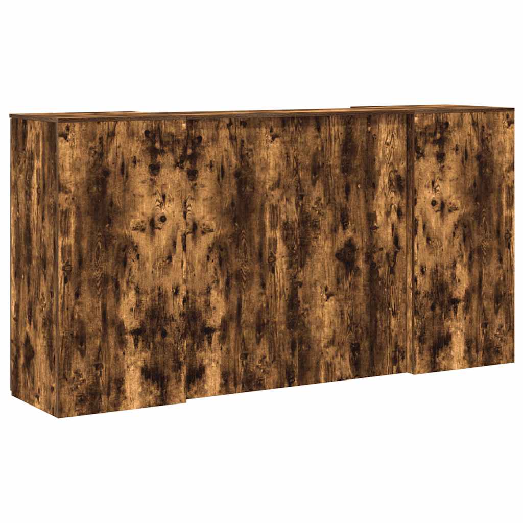 Banco Reception Rovere Fumo 200x50x103,5cm in Legno Multistrato | homemem39