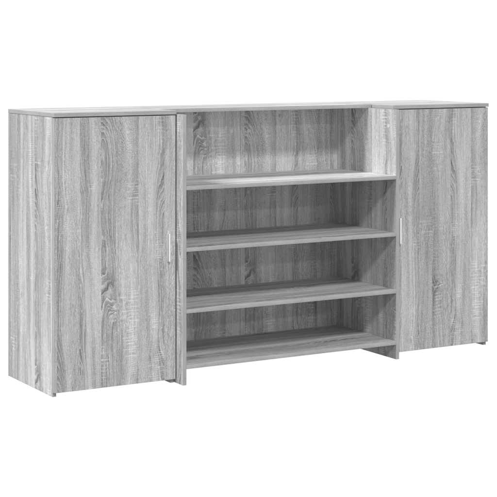 Banco Reception Grigio Sonoma 200x50x103,5 cm Legno Multistrato - homemem39