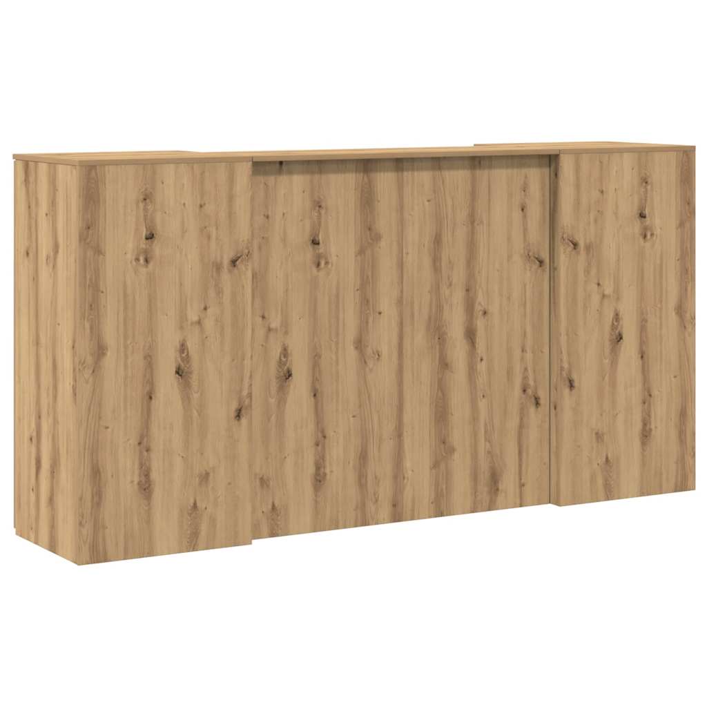Banco Reception Rovere Artigianale 200x50x103,5cm in Truciolato - homemem39