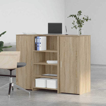 Banco Reception Rovere Sonoma 135x50x103,5 cm Legno Multistrato | homemem39