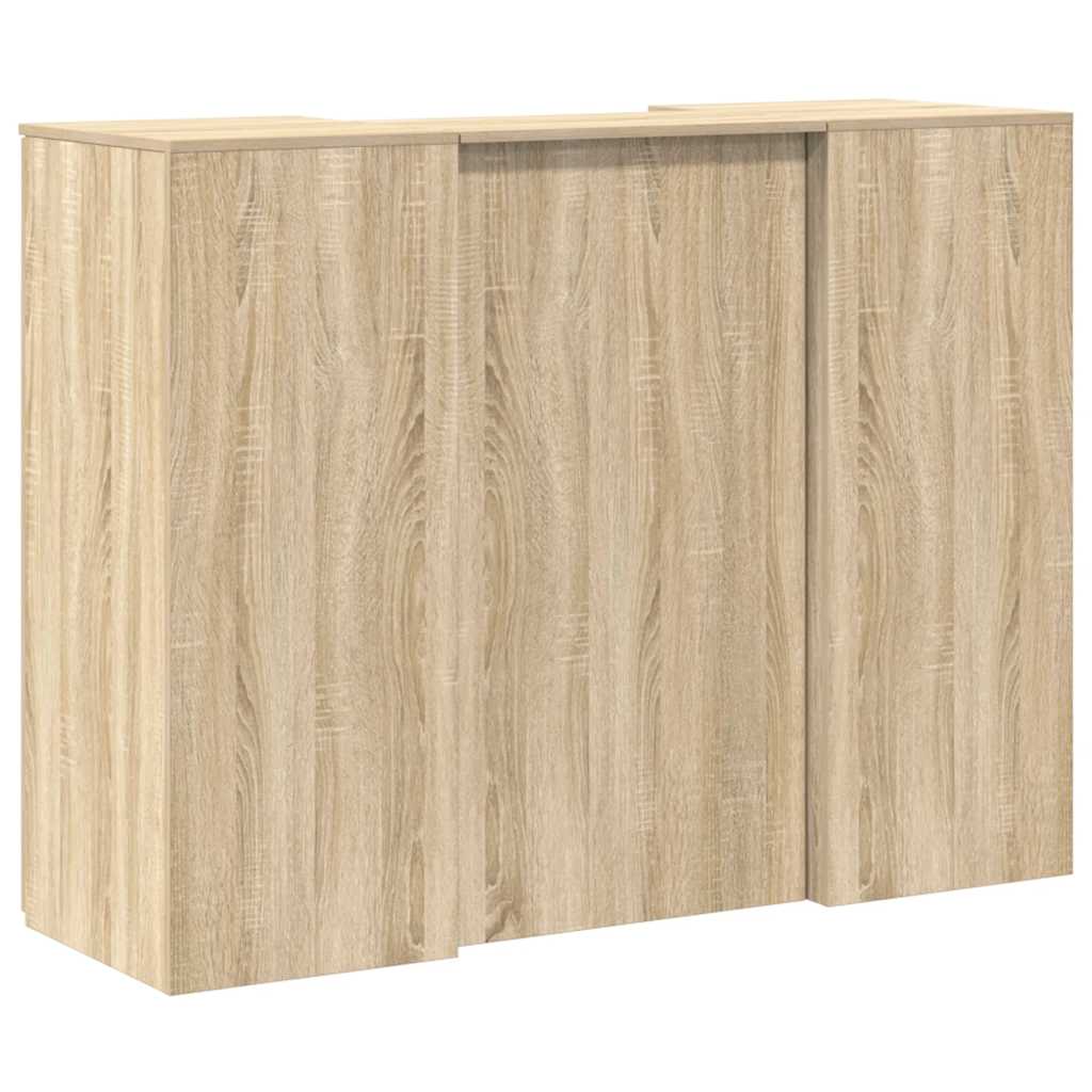 Banco Reception Rovere Sonoma 135x50x103,5 cm Legno Multistrato | homemem39