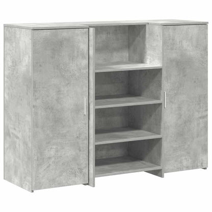 Banco Reception Grigio Cemento 135x50x103,5cm Legno Multistrato | homemem39