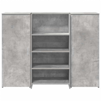 Banco Reception Grigio Cemento 135x50x103,5cm Legno Multistrato | homemem39
