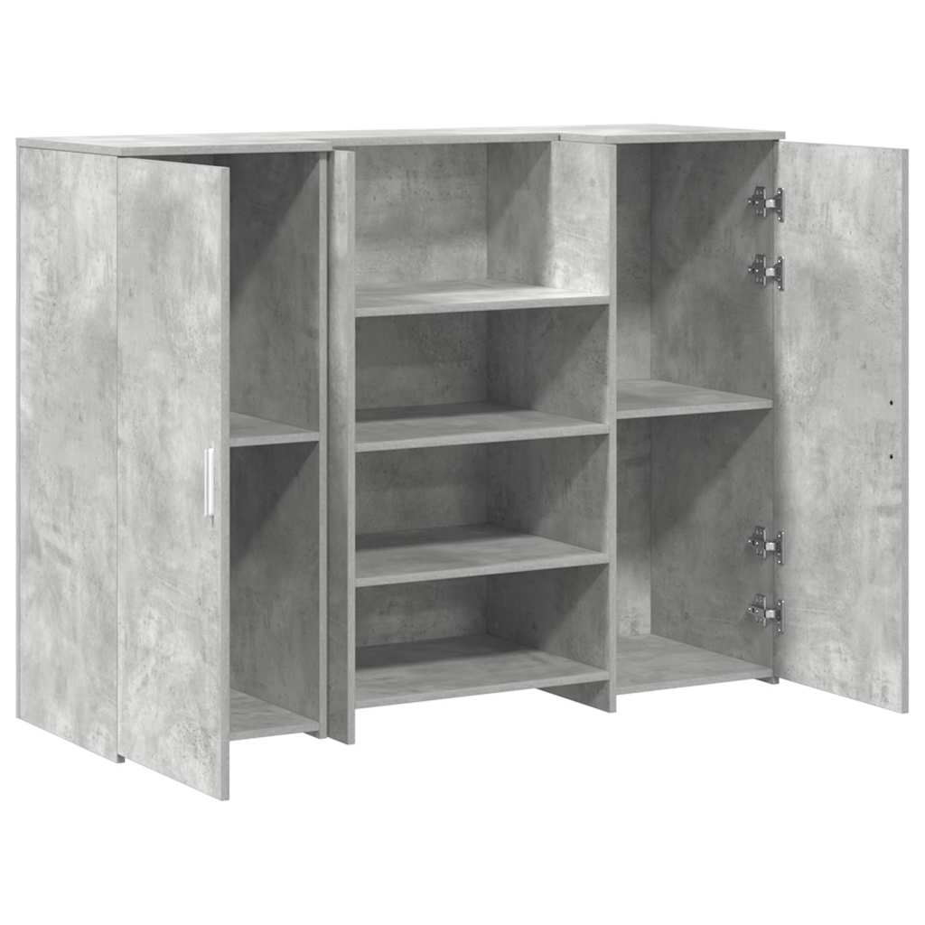 Banco Reception Grigio Cemento 135x50x103,5cm Legno Multistrato | homemem39