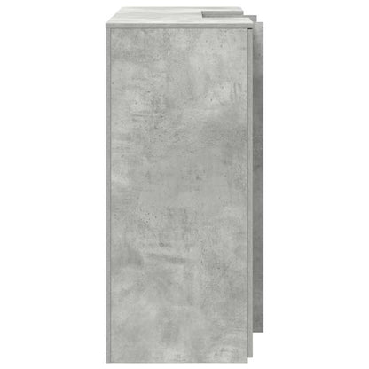 Banco Reception Grigio Cemento 135x50x103,5cm Legno Multistrato | homemem39