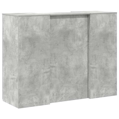Banco Reception Grigio Cemento 135x50x103,5cm Legno Multistrato | homemem39
