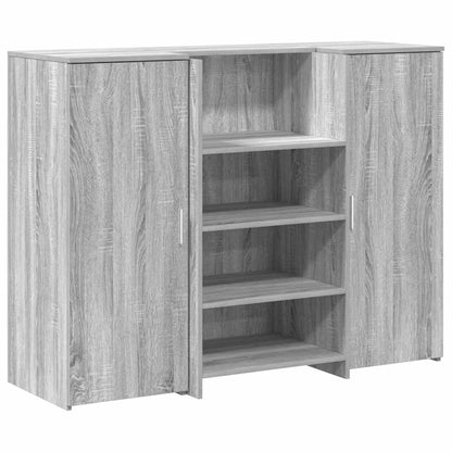 Banco Reception Grigio Sonoma 135x50x103,5 cm Legno Multistrato - homemem39