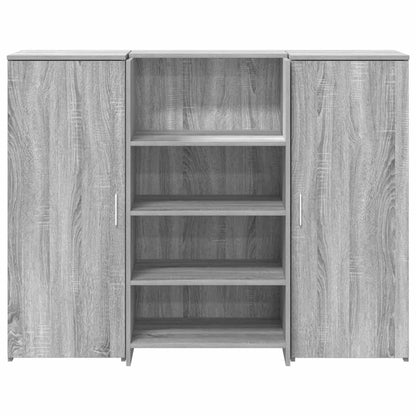 Banco Reception Grigio Sonoma 135x50x103,5 cm Legno Multistrato - homemem39