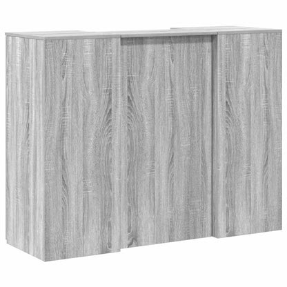 Banco Reception Grigio Sonoma 135x50x103,5 cm Legno Multistrato - homemem39