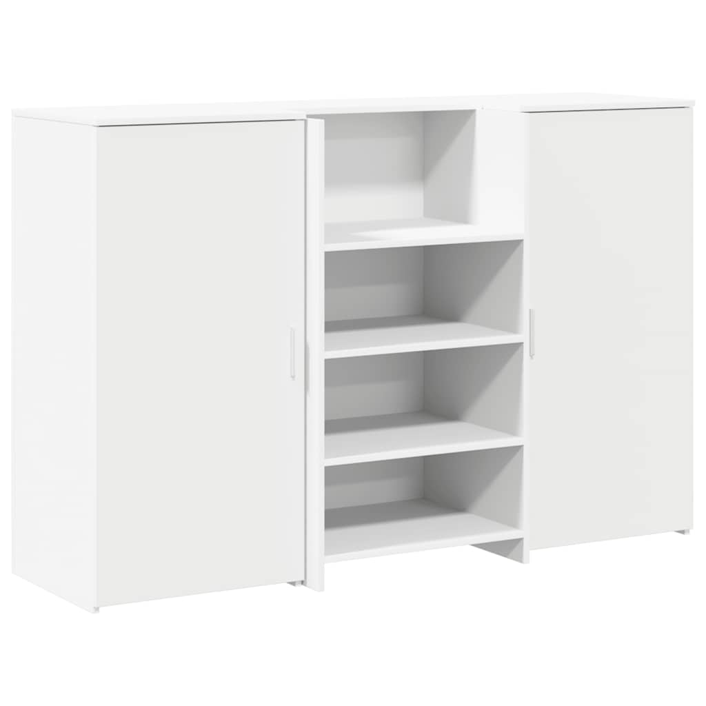 Banco Reception Bianco 155x50x103,5 cm in Legno Multistrato - homemem39