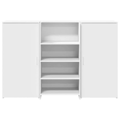 Banco Reception Bianco 155x50x103,5 cm in Legno Multistrato - homemem39