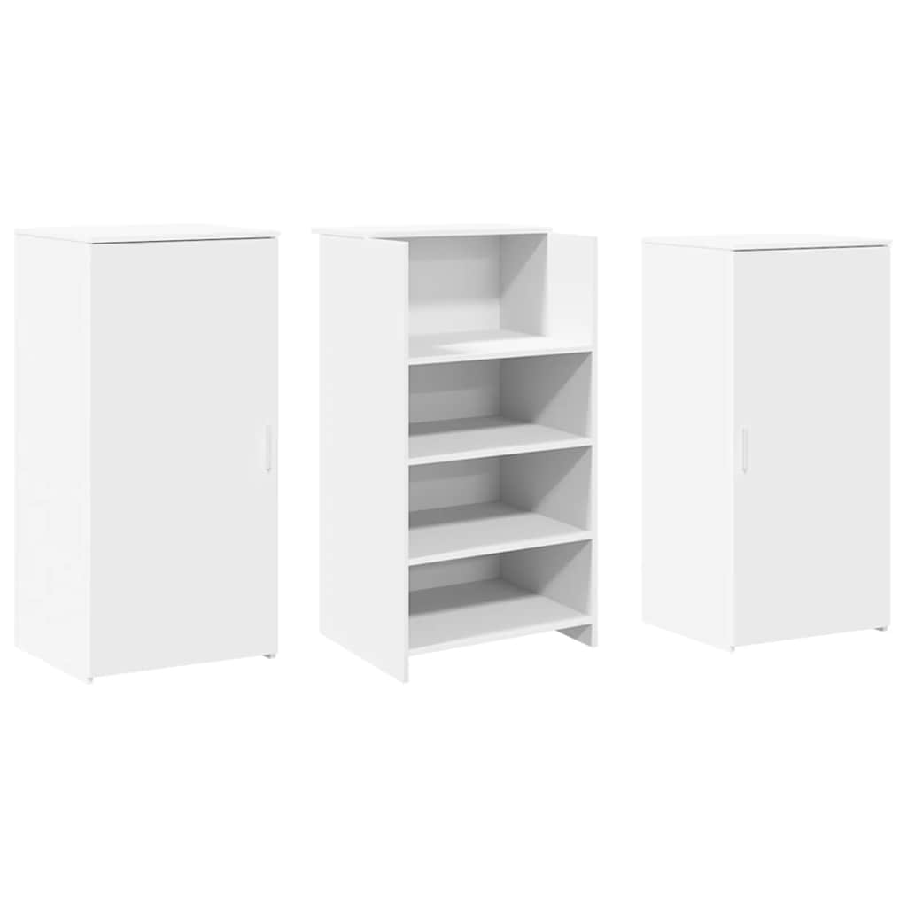 Banco Reception Bianco 155x50x103,5 cm in Legno Multistrato | homemem39