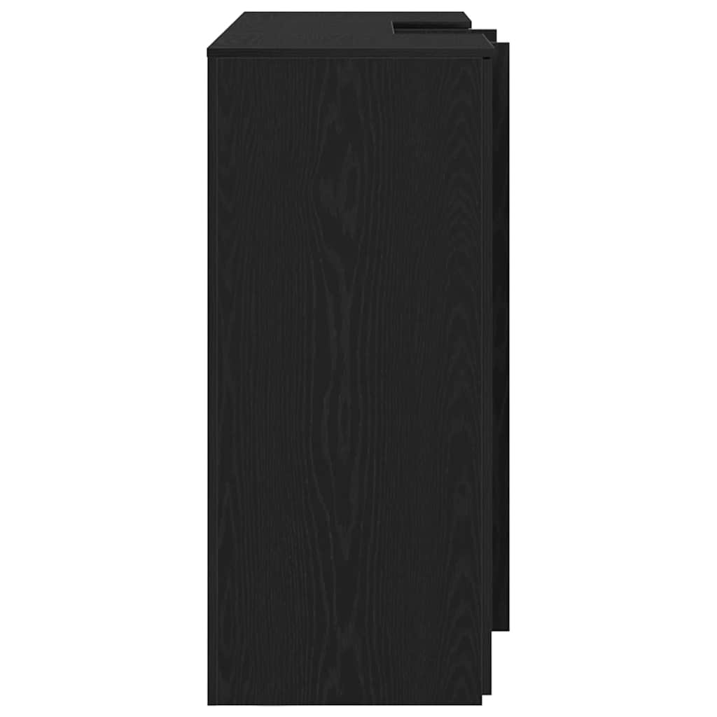 Banco Reception Rovere Nero 155x50x103,5 cm Legno Multistrato | homemem39