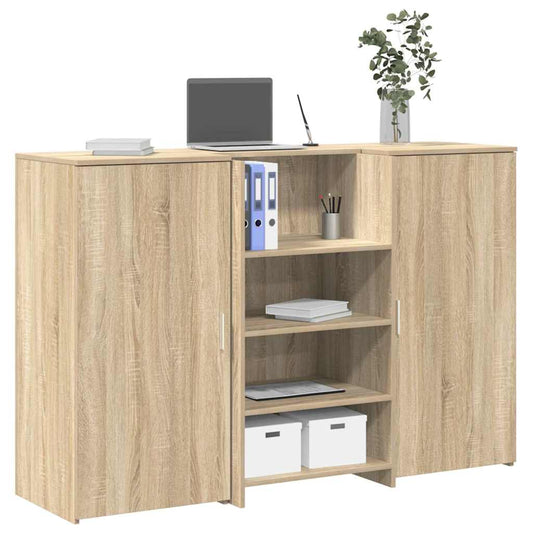 Banco Reception Rovere Sonoma 155x50x103,5 cm Legno Multistrato - homemem39