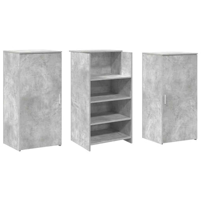 Banco Reception Grigio Cemento 155x50x103,5cm Legno Multistrato - homemem39