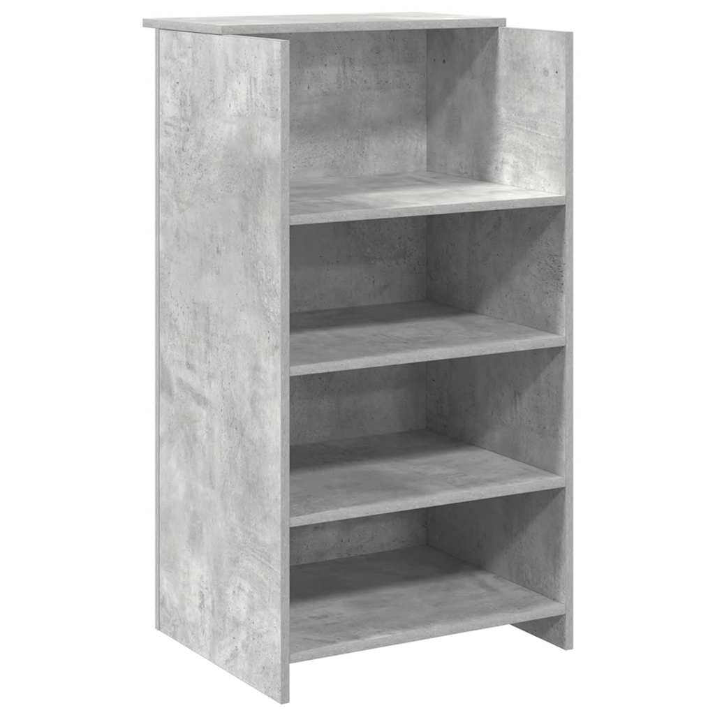 Banco Reception Grigio Cemento 155x50x103,5cm Legno Multistrato - homemem39