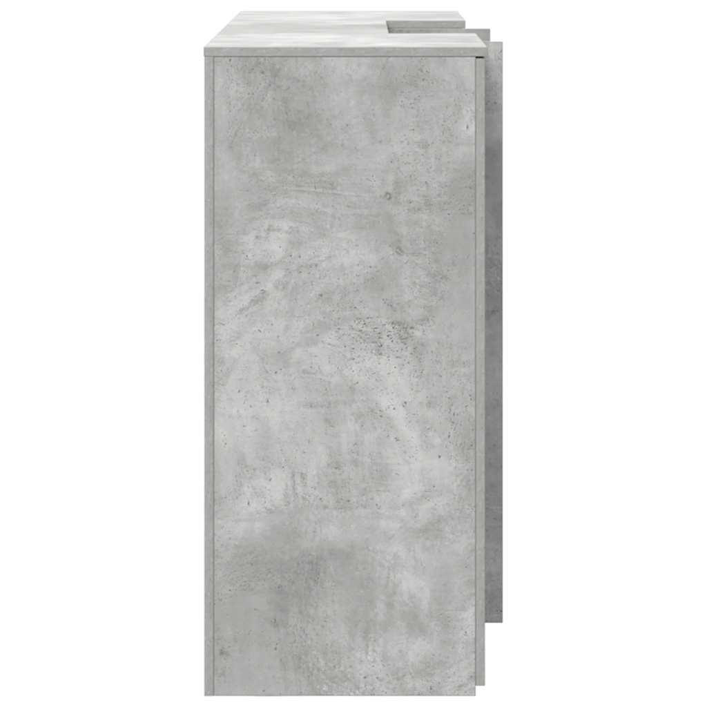 Banco Reception Grigio Cemento 155x50x103,5cm Legno Multistrato - homemem39