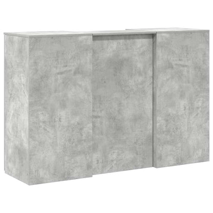 Banco Reception Grigio Cemento 155x50x103,5cm Legno Multistrato - homemem39