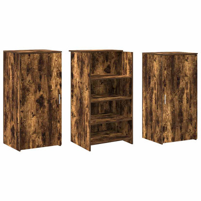 Banco Reception Rovere Fumo 155x50x103,5cm in Legno Multistrato | homemem39