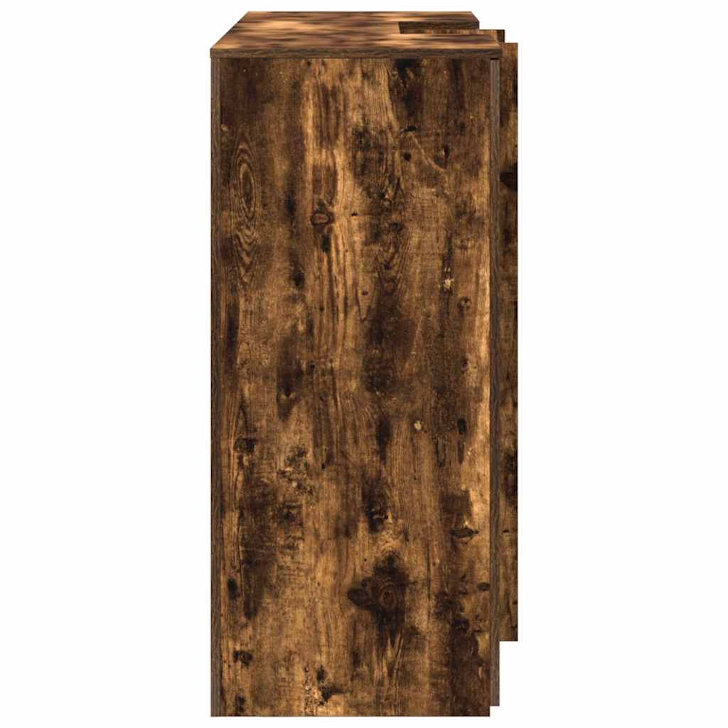 Banco Reception Rovere Fumo 155x50x103,5cm in Legno Multistrato - homemem39