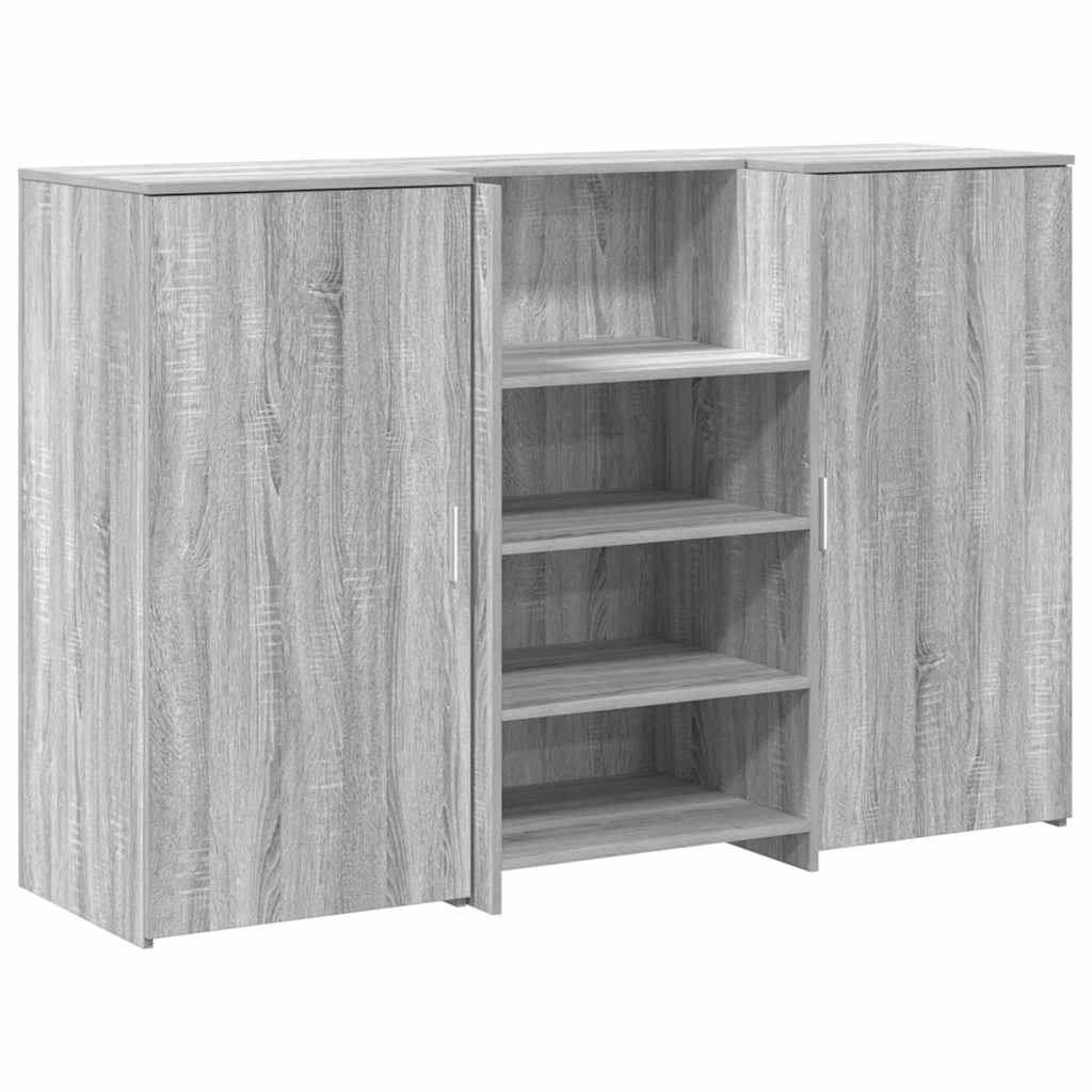 Banco Reception Grigio Sonoma 155x50x103,5 cm Legno Multistrato - homemem39