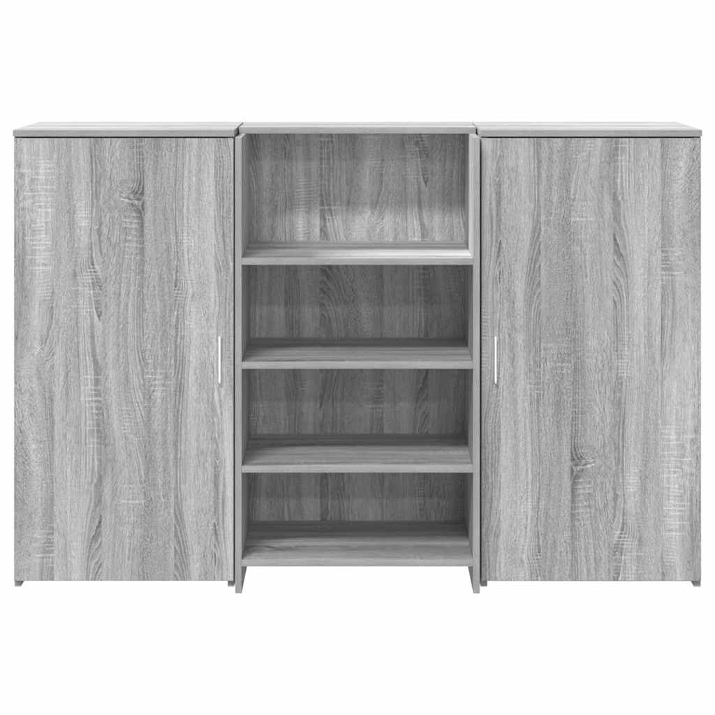 Banco Reception Grigio Sonoma 155x50x103,5 cm Legno Multistrato - homemem39
