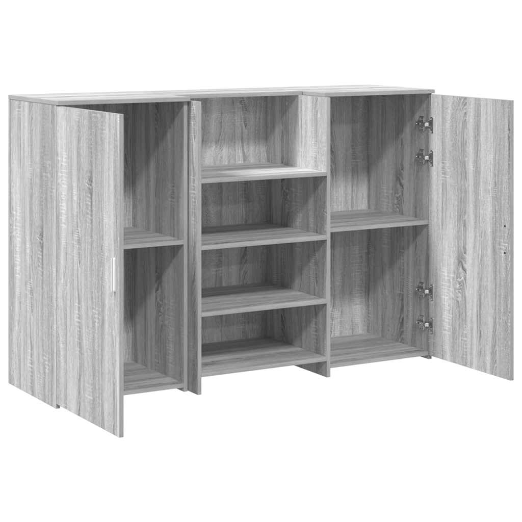 Banco Reception Grigio Sonoma 155x50x103,5 cm Legno Multistrato - homemem39