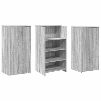 Banco Reception Grigio Sonoma 155x50x103,5 cm Legno Multistrato - homemem39
