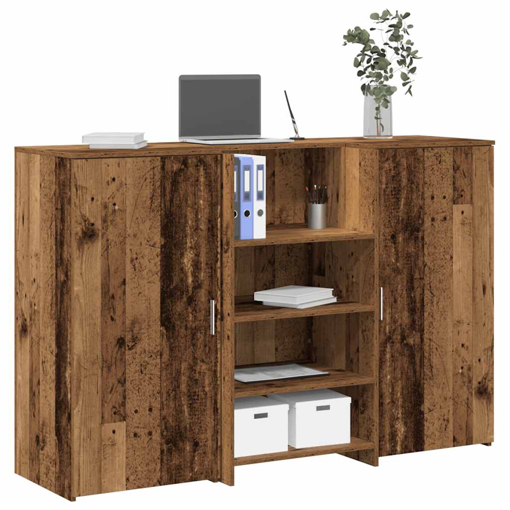 Banco Reception Legno Antico 155x50x103,5 cm Legno Multistrato | homemem39