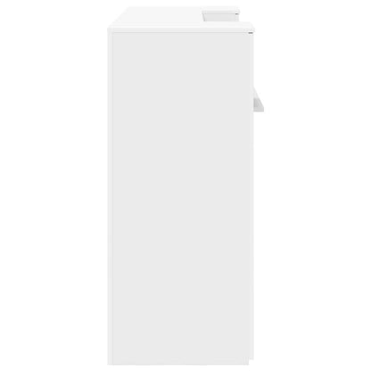 Scrivania per Reception Bianca 180x50x103,5 cm in Legno Massello