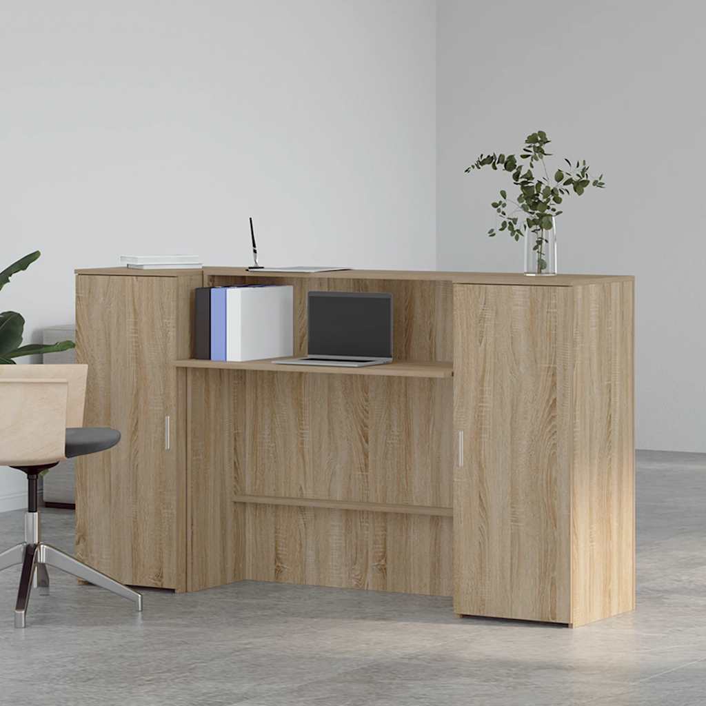 Banco Reception Rovere Sonoma 180x50x103,5 cm Legno Multistrato | homemem39