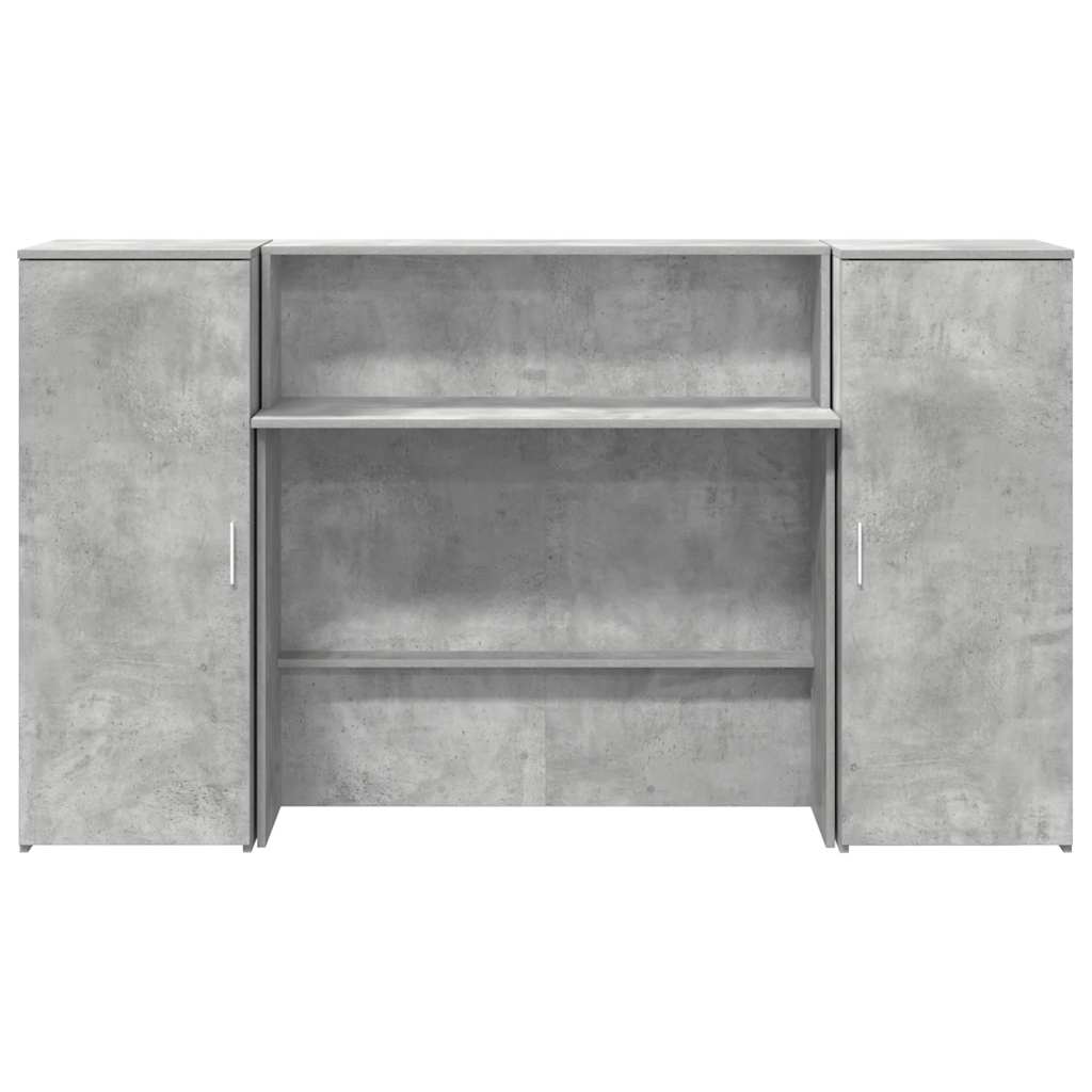 Banco Reception Grigio Cemento 180x50x103,5cm Legno Multistrato | homemem39