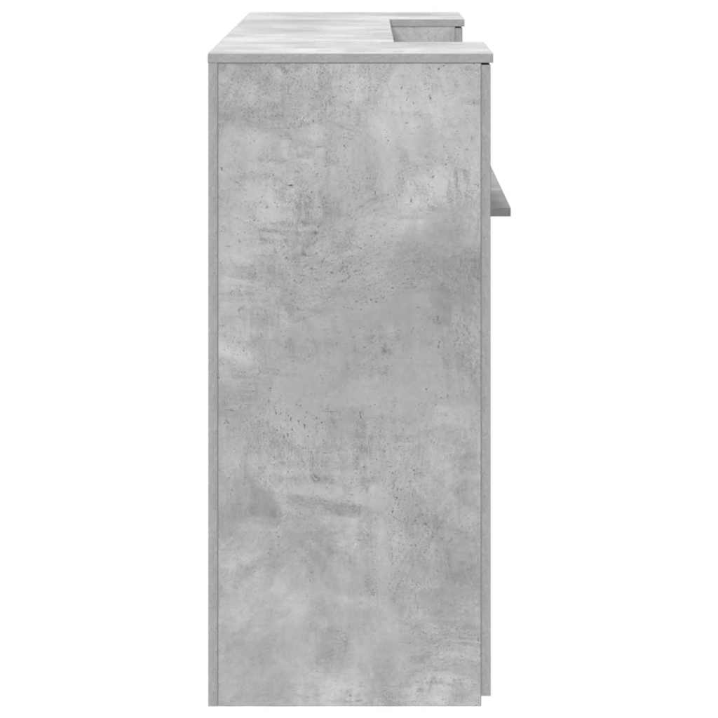 Banco Reception Grigio Cemento 180x50x103,5cm Legno Multistrato | homemem39