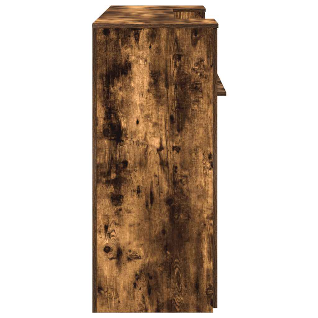 Banco Reception Rovere Fumo 180x50x103,5cm in Legno Multistrato