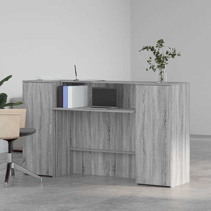 Banco Reception Grigio Sonoma 180x50x103,5 cm Legno Multistrato