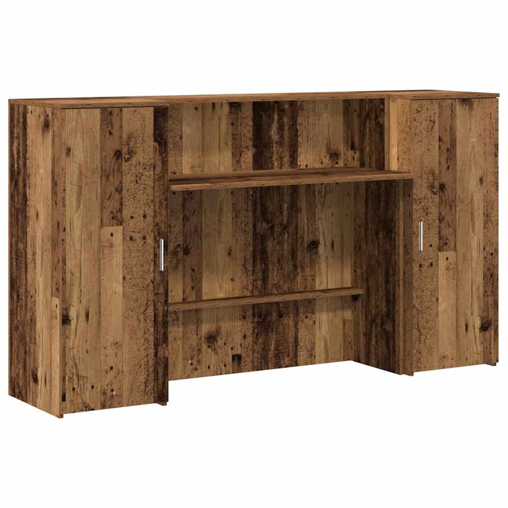 Banco Reception Legno Antico 180x50x103,5 cm Legno Multistrato | homemem39