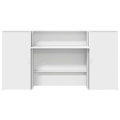 Banco Reception Bianco 200x50x103,5 cm in Legno Multistrato