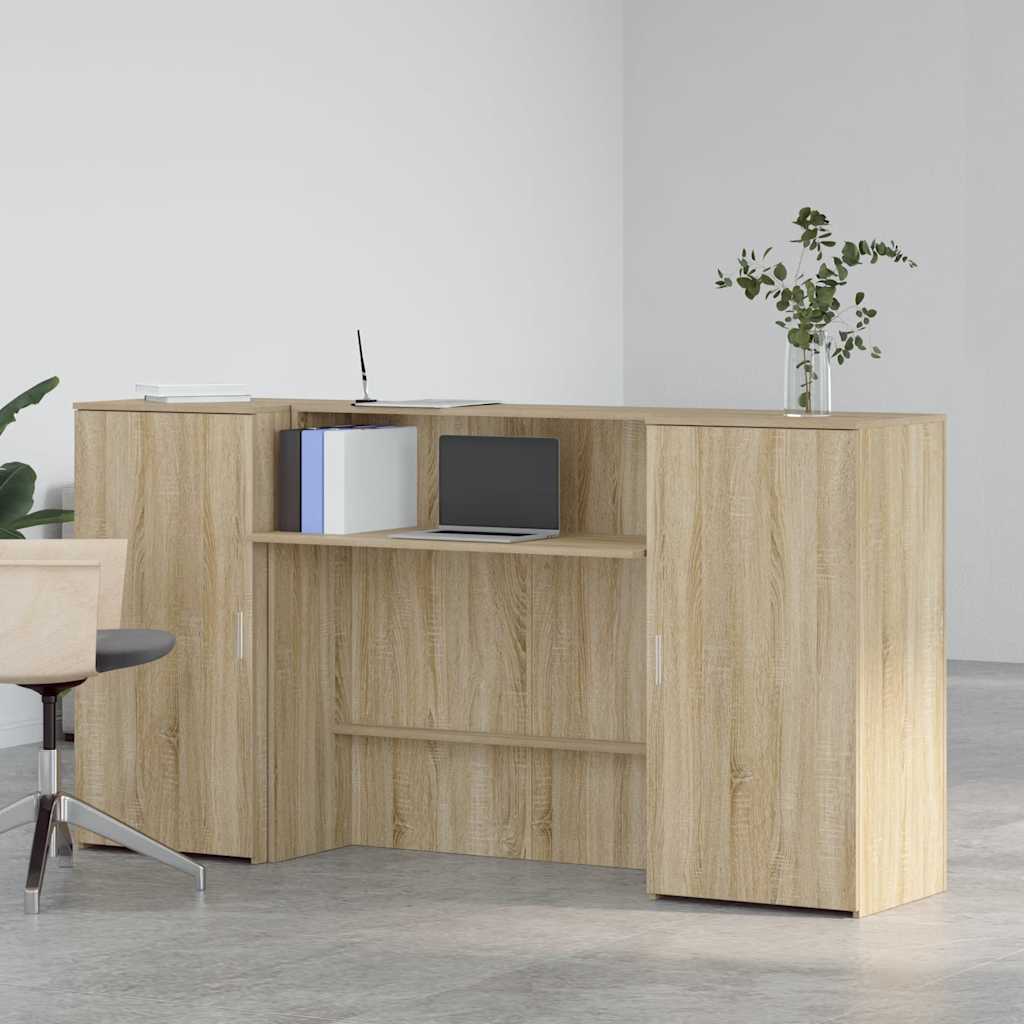 Banco Reception Rovere Sonoma 200x50x103,5 cm Legno Multistrato