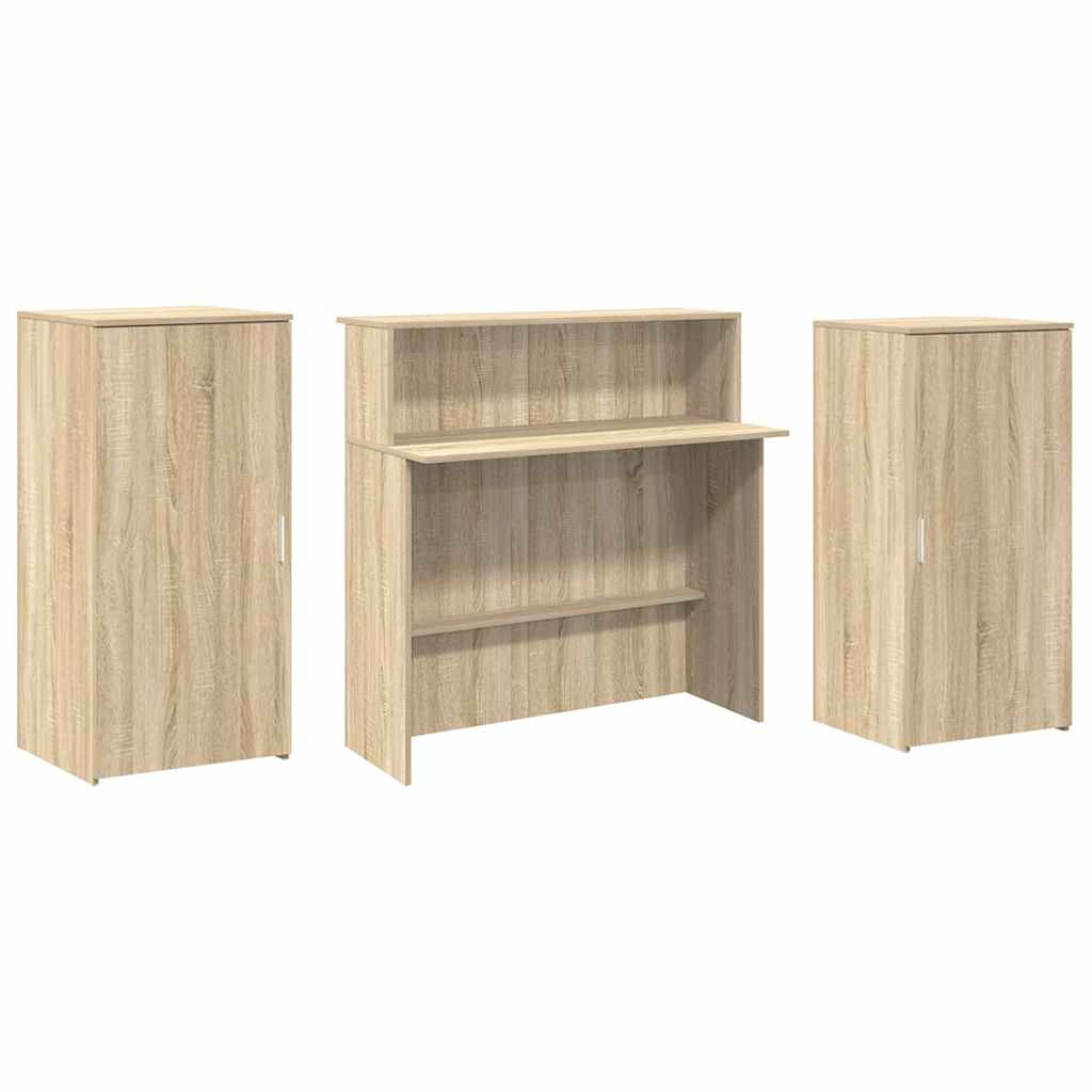 Banco Reception Rovere Sonoma 200x50x103,5 cm Legno Multistrato