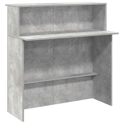 Banco Reception Grigio Cemento 200x50x103,5cm Legno Multistrato