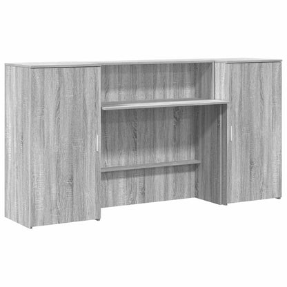 Banco Reception Grigio Sonoma 200x50x103,5 cm Legno Multistrato