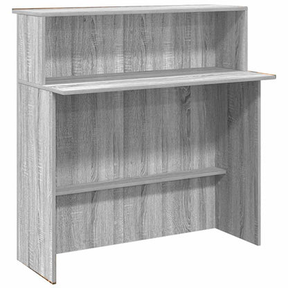 Banco Reception Grigio Sonoma 200x50x103,5 cm Legno Multistrato