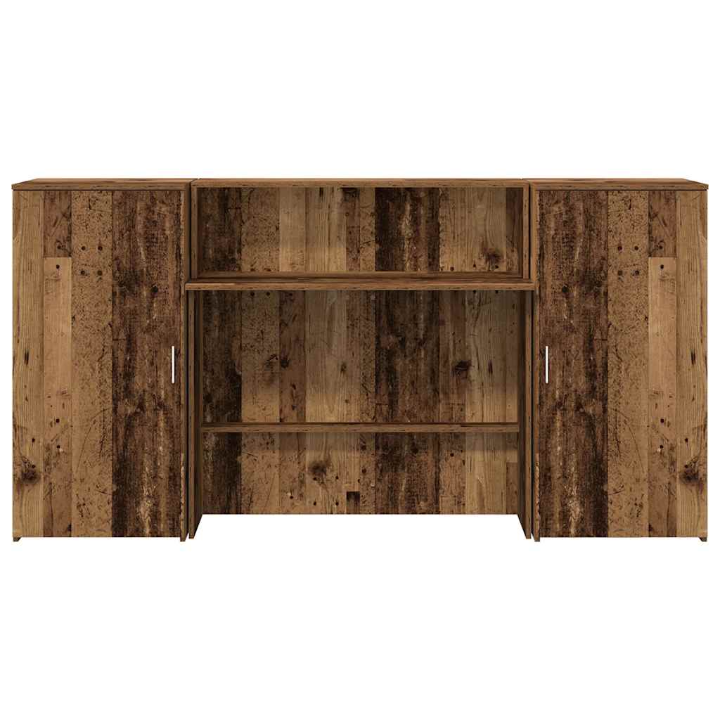Banco Reception Legno Vecchio 200x50x103,5 cm Legno Multistrato