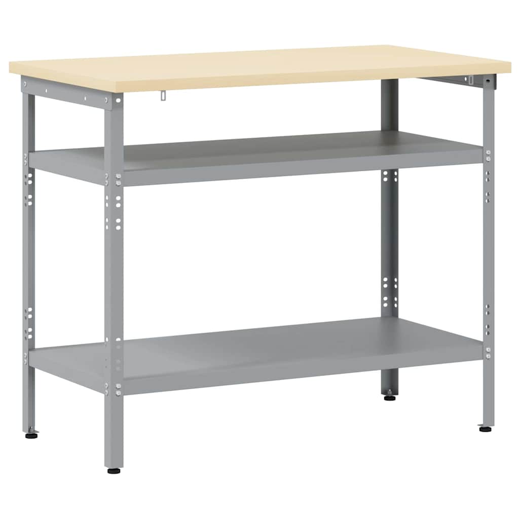 Piano di lavoro con lo scaffale Grigio 100 x 55 x 85 cm