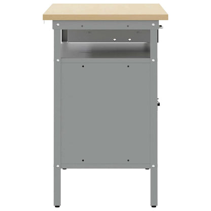 Banco da lavoro con cassetto Nero e Grigio 100 x 55 x 85 cm