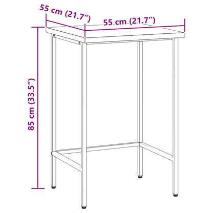 Tavolo angolare Grigio 55 x 55 x 85 cm - homemem39